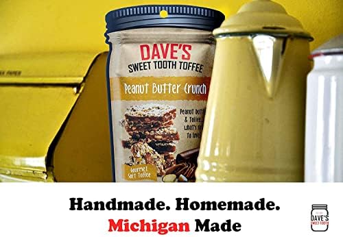 Dave's Sweet Tooth Toffee - Peanut Butter Crunch Toffee Gift Set (4 oz. x 3) - Homemade & Handmade Peanut Butter Gourmet Soft Toffee with Real Butter, Real Sugar, Hand-Sliced Almonds, Naturally Gluten-Free — view 5