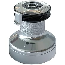 Lewmar 15ST EVO Self Tailing Alloy Winch in Chrome Single Speed Size 15 Winch, Gear Ratio 21, Power Ratio 15.81, Measures 4-3/4" Base Diameter x 4-11/16" high, no Tools Required