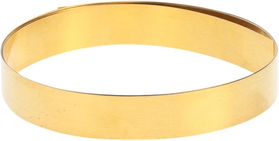 Brass Metal Sheet Roll， Brass Sheet Roll 1pc 1000mm X 10mm Gold 0.02-0.6mm Thickness(0.05x10x1000mm)