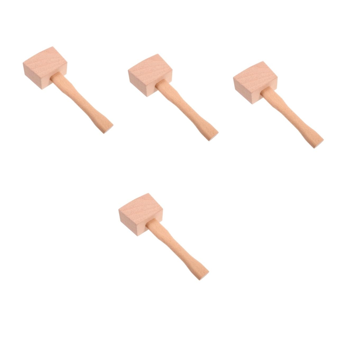 Alipis 4 Pièces Marteau de Menuisier Hêtre Outil de Frappe Solide pour Sculpture Bricolage Marteau à Main Durable pour Artisans