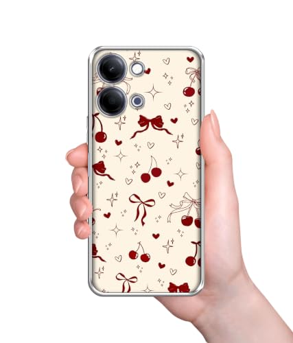 Image of Cherry Charm Printed Silicon Soft TPU Back Case Cover Compatible with Vivo Y05 5G / Y11 5G / Y21 5G