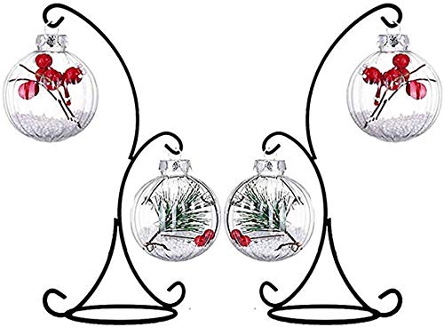 Fosinz 2 paquetes de soporte de hierro para colgar en forma de globo de vidrio, planta, terrario, bola de Navidad, decoración para el hogar y la boda Cover