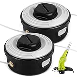 Mineup 2pcs Tête De Débroussailleuse Avec Bouton En Acier Robuste, Tête De Rechange, Tête De Fil Pour Débroussailleuse, C3-2 Pour Stihl FSA 57, FSE 52, FSA57, FSE52