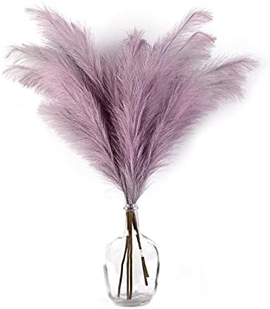 Artificial Pampas Grass Tall, 39 Inches Light Purple Large Pampas Grass Decor , Boho Style Home Decoration, Suitable For Bedroom, Living Room, Wedding