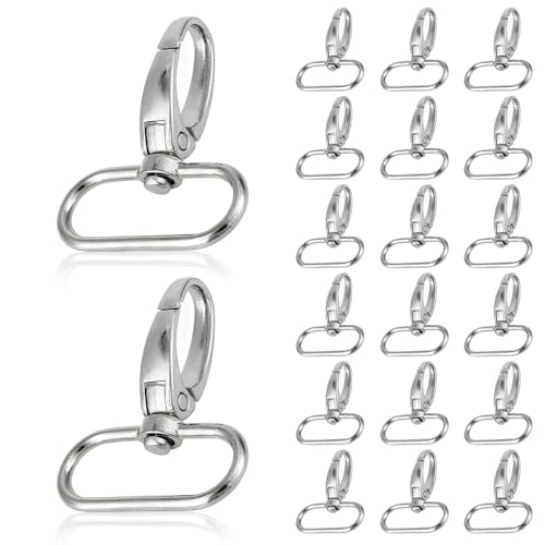 20pcs Mousquetons pivotants,Métal Pivotant Fermoirs Sac,Anneaux Porte Clef, Boucles d'attache pour Sac à Main Diamètre intérieur de l'anneau...