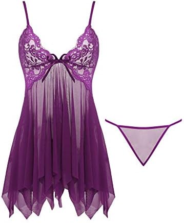 JoyariaBabydoll Lingerie for Women Lace Nighties Set Small-XXL