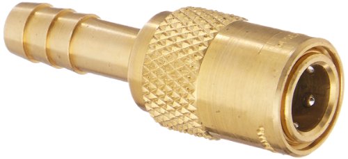 Image of Eaton Hansen FTS205 Brass Straight Hose Stem Hydraulic Fitting, Socket, 5 /16 inch Hose ID, 1 /4 inch Body