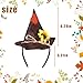 2 Pcs Scarecrow Hat Adult Scarecrow Costume Accessories Straw Witch Halloween Accessories Hats Sunflower Patchwork for Scare Crow Costume Women Men Cosplay Party Accessory,Coffee & Khaki Colors