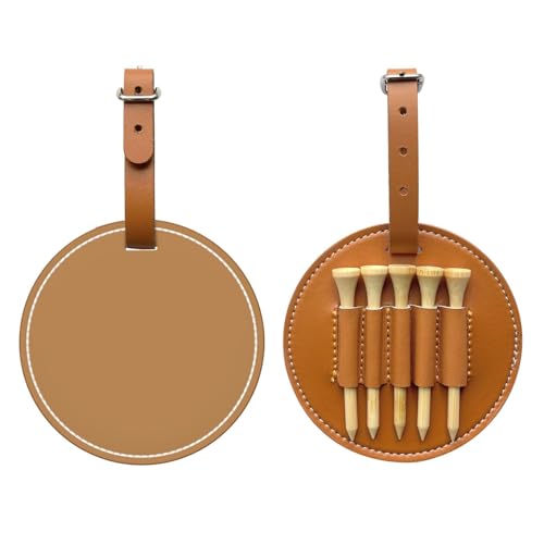 WXXWXD Solid color brown Printed Golf Tee Storage Bag - Portable Storage, Easily Organize Tees