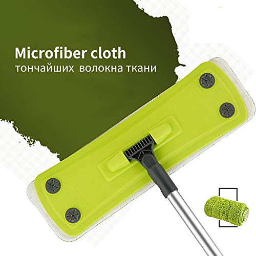 Trapeador para La Limpieza del Hogar Limpieza De 360 Grados Fregona De Madera Piso Ventanas Limpieza De Fregona Plana Cocina En Casa Herramientas Limpias