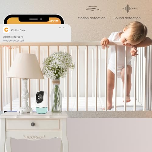 Image of CHILLAX Baby Monitor with Camera and Audio Video Baby Monitor No WiFi or WiFi Optional,2K QHD, 2‑Way Talk, Temperature Sensor, 1000ft Range, 5 inch Screen, Pan‑Tilt‑Zoom, Night Light, Sleep Trainer,