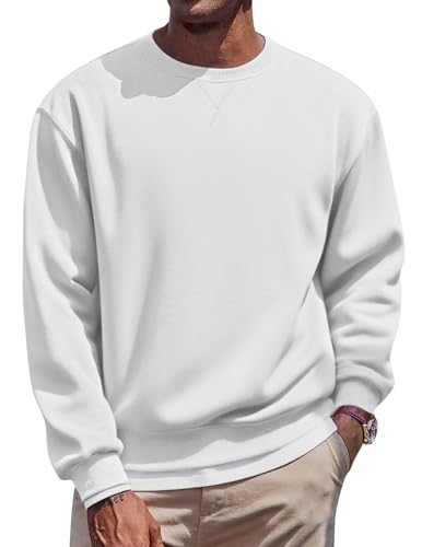 Sweat col rond COOFANDY pull polaire contre le froid automne hiver pour homme