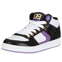 Globe Fate Mid-Girl GGFATEM, Mädchen Sportschuhe - Skateboarding, schwarz, (black/white/purple), EU 39, (US 8), (UK 5 1/2)