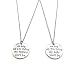 IDLAN Mother Daughter Necklace Set of Two Quote Necklace 18 inch Stainless Steel Necklace