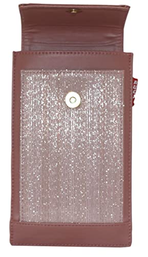Image of Tickles Fancy Artificial Leather Mobile Case Cover Pouch with Waist Clip for Women Girl Saree (Suitable for Mobile) (Color: Pink Size: 6 Inches and Below)