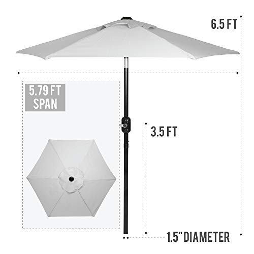6 Ft Outdoor Patio Umbrella With Aluminu Buy Online In Faroe Islands At Desertcart