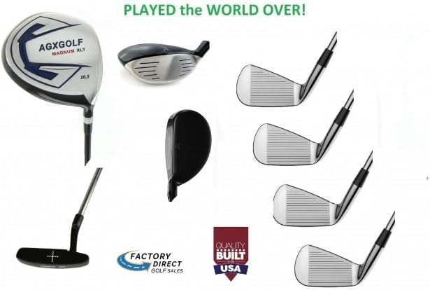 Miniatura 5 de Juego de palos de golf para niños con diseño de águila para recorridos a la derecha, con 460 cc, bolsa de soporte y putter gratis longitudes para