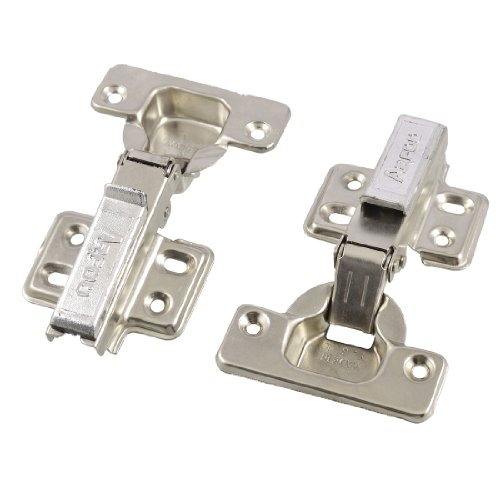 Aexit 2 Pcs Silver Tone Metal Frameless Cabinet Concealed Hinges 90-110 Degree (a764a224d1088ff073e339c7c882a2c0)