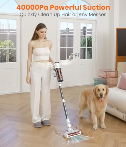 Cordless Vacuum Cleaner, 30Kpa Vacuum Cleaners for Home, Max 50 Mins Runtime, Anti-Tangled Stick Vacuum, Lightweight Vacuum for Carpet, Hard Floor - Image 2