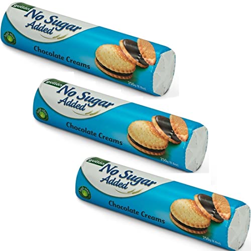 3 x 250g Chocolate Creams Sandwich Cookies Biscuits No Added Sugar