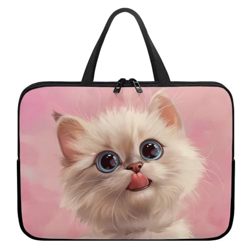 Maletín para portátil con diseño gato 17 pulgadas miniatura 1