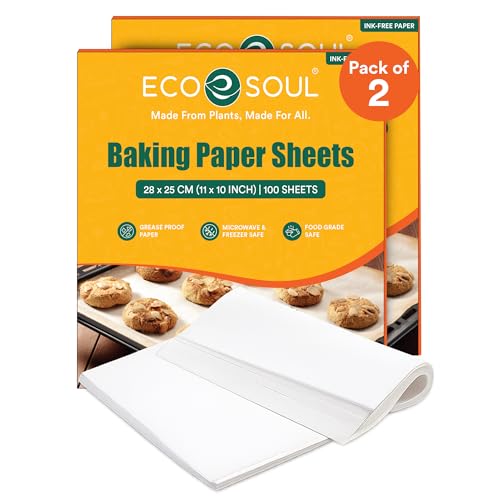 Image of ECO SOUL Baking Paper Sheets,100 Sheets - Pack of 2,Non-Stick Butter Paper