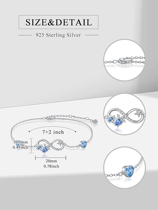 Pulsera de plata 925 de libélula y mariposa ajustable para mujer 3