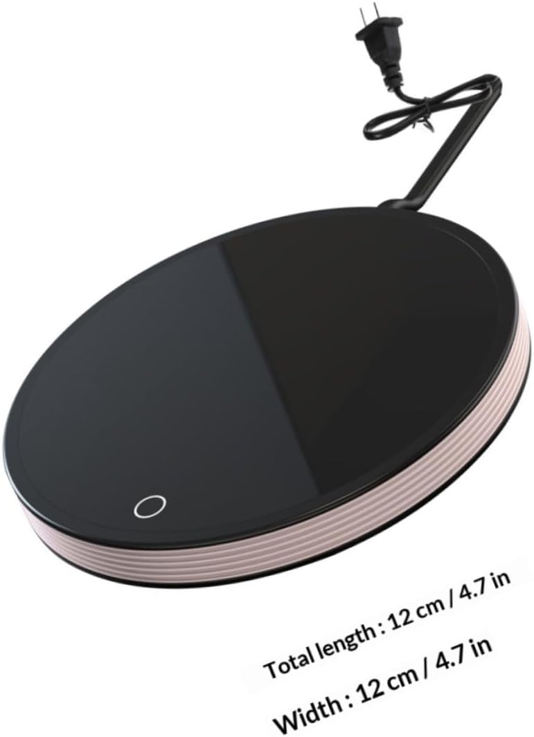 Office Mug Heater and Cup Warmer Pad with Temperature Control, Ac110v Power, Black and Pink, Electric Beverage Warmer for Coffee and Tea at Home Or Office Desk