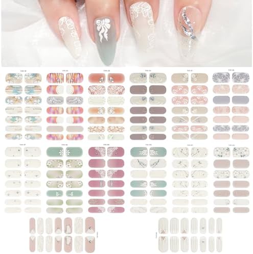 8 Blatt Star Nail Sticker Für Nail Art 3D Laser Stern