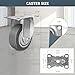 ZDNEY 3 Inch Caster Wheels, Rubber Wheels Silent Castor- Set of 4 Heavy Duty Caster Wheels with Brake 1200Lbs, Industrial Plate Casters Wheels for Cart Furniture Workbench (2 Swivel & 2 Rigid)