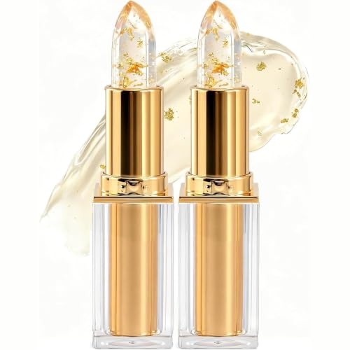 Kivora Lipstick 2PCS PH Adjusting Lipstick Kivora Signature Lipsticks Colour Changing Lip stick PH Lip sticks Long Lasting 24 Hours with Gold Foil Glossy Shine Lip Gloss Deep Nourishment
