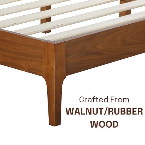 Ntc RUBY Wooden Bed Frame With Headboard, Crafted From Walnut thumb #3