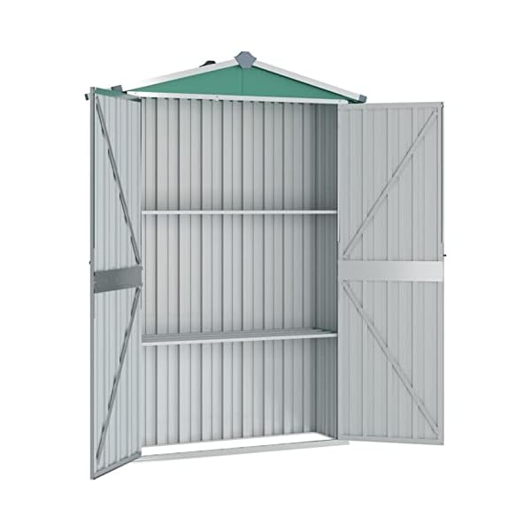 Leepesx Gerätehaus, Geräteschuppen, Gartenhütte, Fahrradgarage, Gartenschuppen, Gartenhã¤User & Aufbewahrung, Grün 107… – Bild 3
