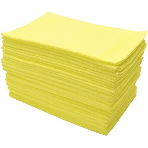 Eurow Microfiber Cleaning Cloths 12 X 16in 300GSM - 36 Pack Yellow Cover