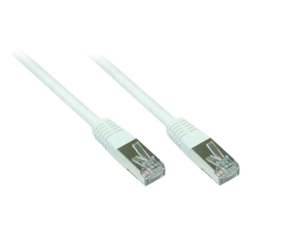 Good Connections 8060-002 Cable de par trenzado, Cat. 6, Ethernet, LAN, con manguito protector blanco Weiß 20 m