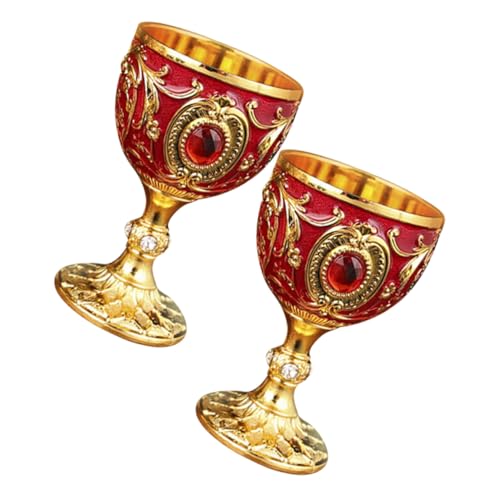 MUCKLILY 2piezas Copas De Vino Vintage De Copas Pequeñas Para Licor Accesorio Hogar Para Fiestas y Eventos