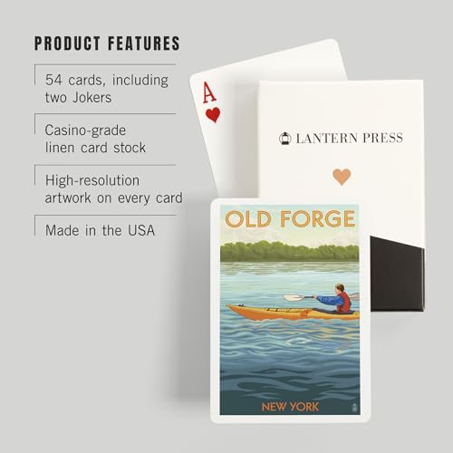 Baraja tamaño póker Old Forge, New York, 52 cartas miniatura 3