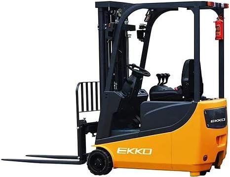 EKKO EK15A 3 Wheel Electric Forklift, 3300 lb Cap, 177" Lift Ht, Side Shift