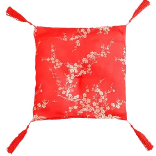 座布団 20*20cm 赤い 招き猫 水晶 人形 仏像 敷物 布パッド 風水置物 装飾 家庭用・車用 (ランダムパターン)