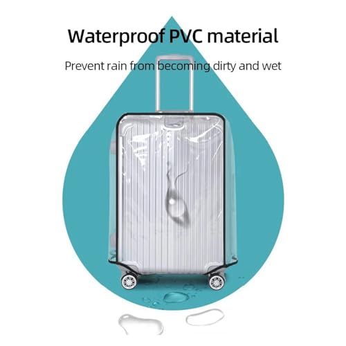 18-30inch Luggage Cover Waterproof Protective Suitcase Cover Trolley Covers PVC Travel Luggage Protector Travel Accessory for Luggage, Travelling(26inch)3