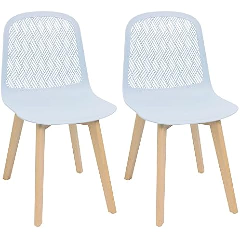 KM Legend Armless Modern Chairs with Wood Legs for Living, Bedroom, Kitchen,Dining,Lounge Waiting Room, Restaurants, Cafes, Set of 2… Cover