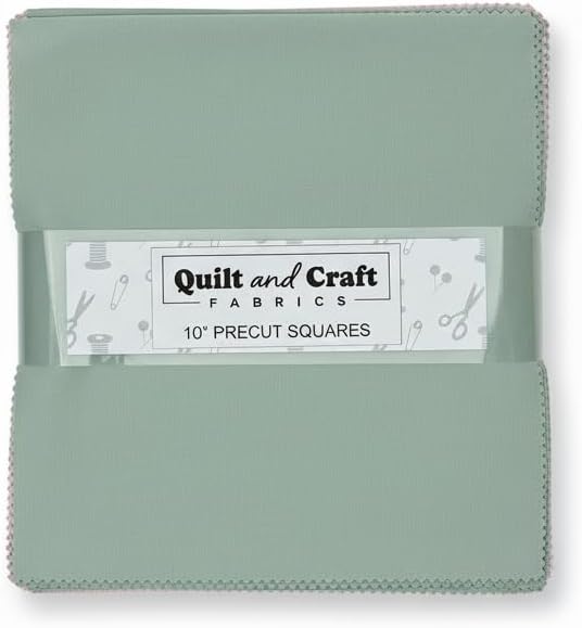 42-Piece 10" Fabric Squares - Spring Color Palette - Premium Cotton Quilting Precuts - Pastels & Florals
