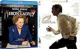 Academy Award Winners Best Picture and Best Actress in The Iron Lady and 12 Years a Slave 2-Blu-ray Bundle