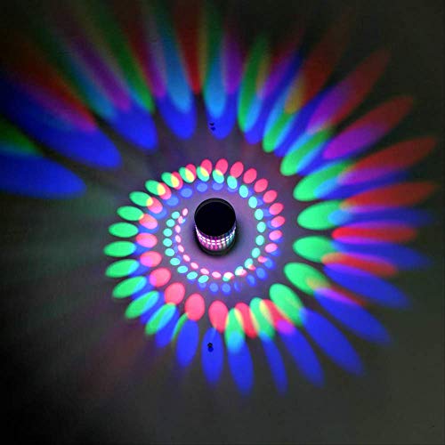 Aplique de pared LED moderno luz espiral decorativa para pasillo y pared de fondo redonda