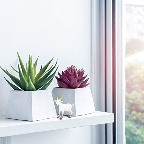 Ganazono Outdoor Decor Outdoor Decor 5Pcs Simulation Sheep Figurine Miniature Goats Statue Mini Farm Animal Sculpture Landscaping Adornment Outdoor Garden Yard Ornament Outdoor Toy White Ornaments #TOP3