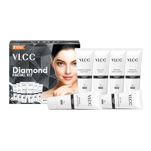 VLCC Diamond Facial Kit - Includes 6 Skin Care Products for Even ...