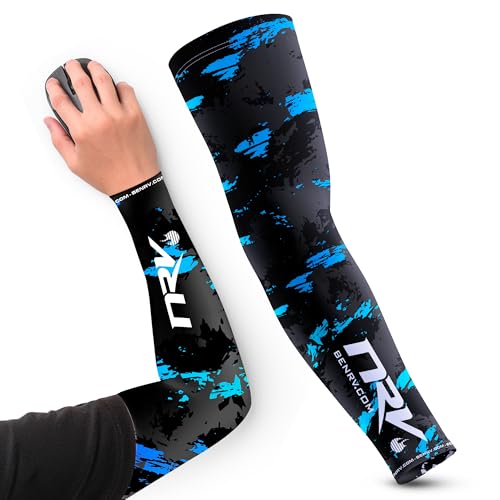 NRV Manchette de Compression Gaming - Edition Legacy - Améliorez Votre Performance eSport (Bleu, L)