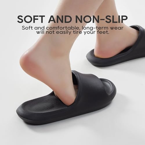 utune Shower Slippers for Women Men, Quick Drying Lightweight Non Slip Open-toe EVA Travel-friendly Breathable Shoes Slide Slippers for Bathroom,House Slipper,Outdoor4