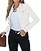 Roskiky Women'S Summer Jacket Womens Denim Jackets Ivory White M