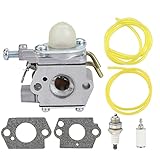 Kuupo 308054001 C1UH142 Carburetor with Tube Maintenance Kit for Homelite UT-08580 UT-08981 UT-21506 UT-21907 UT-21546 UT-21566 UT-21947 Craftsman 26CC Edger String Trimmer Blower